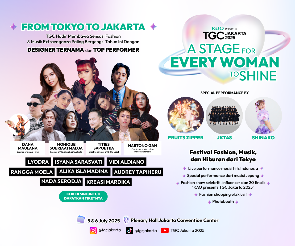 Ini Harga Tiket dan Keseruan di Final Show Spektakuler "KAO presents TGC Jakarta 2025"